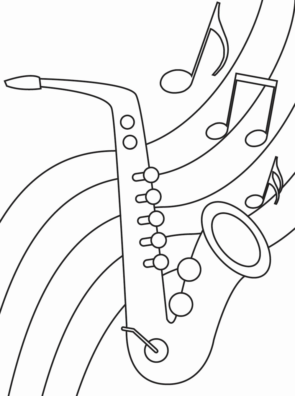 Coloriage Instruments De Musique Dessin Musique à imprimer