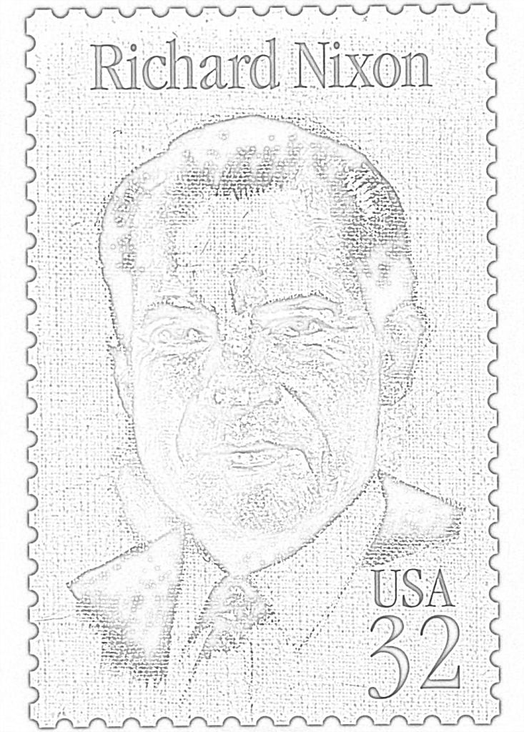 Nixon 32 zīmogs krāsojamās lapas