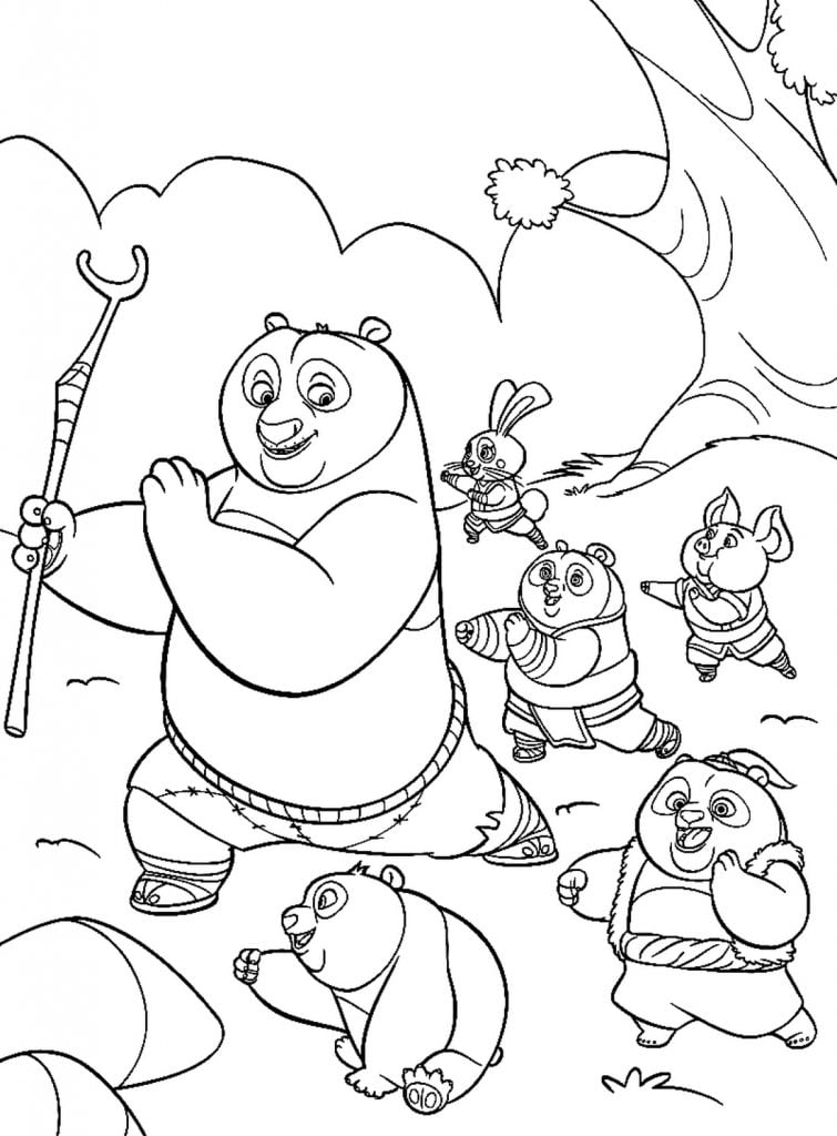 Kun fu panda đang tập luyện