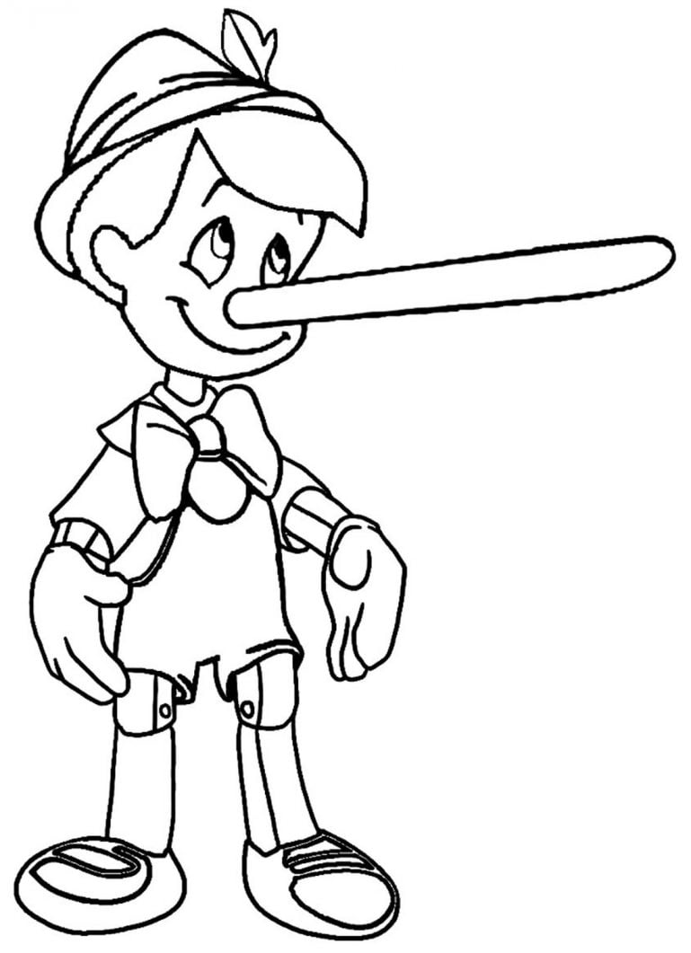 Pinocchio kwa rangi
