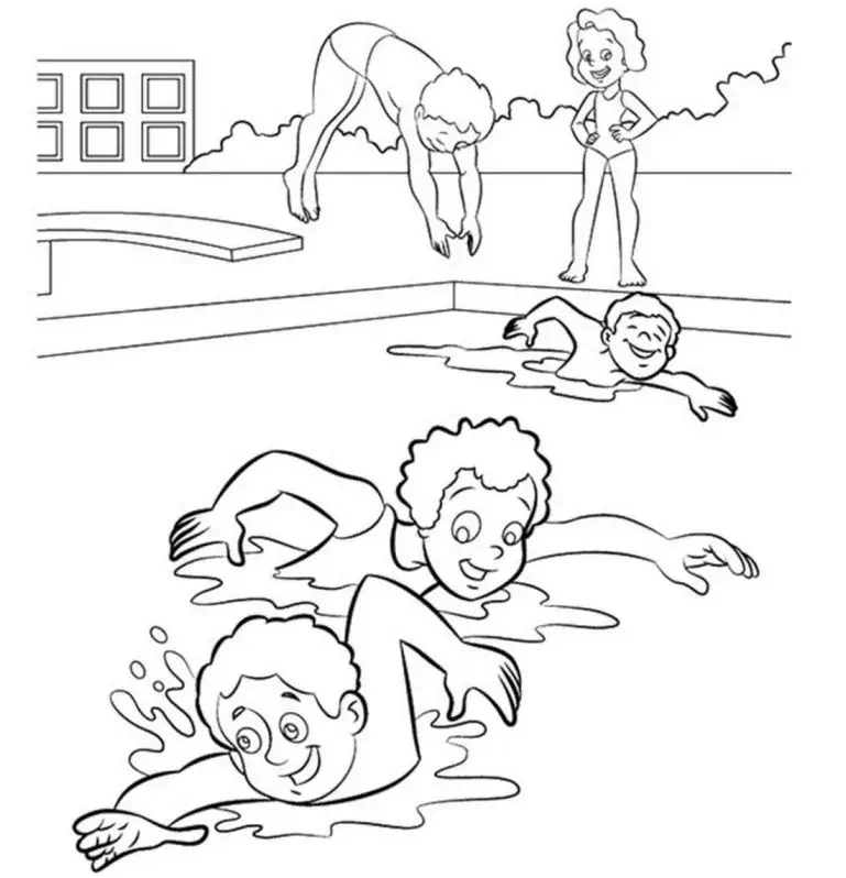 색상 수영