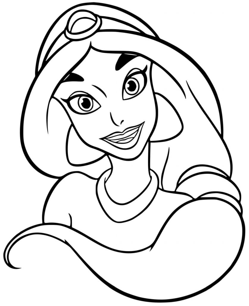 Aladdin prinsessa värityskuvat