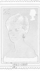 Poštanska marka princeze Dajane