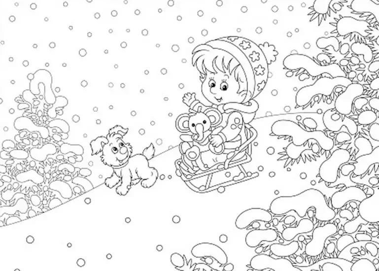 halb im Schnee