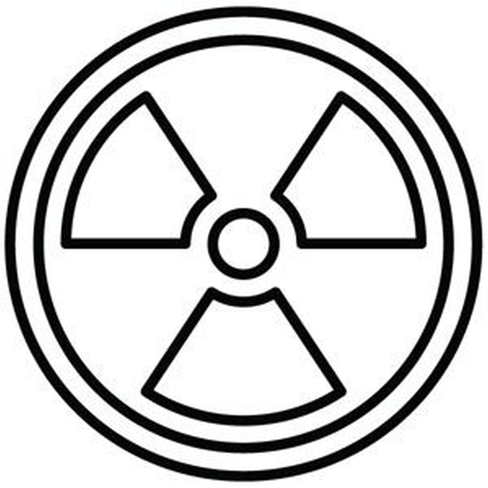 Simbol de radiație la culoare