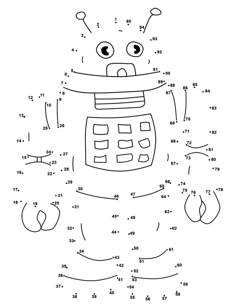 点をつないで子供たちにロボットを