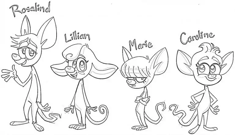 Rosalind, Lillian, Marie, Caroline para colorear