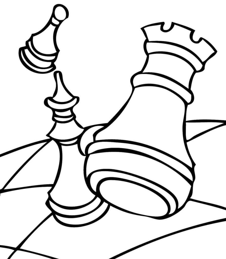 Les échecs sont coloriages
