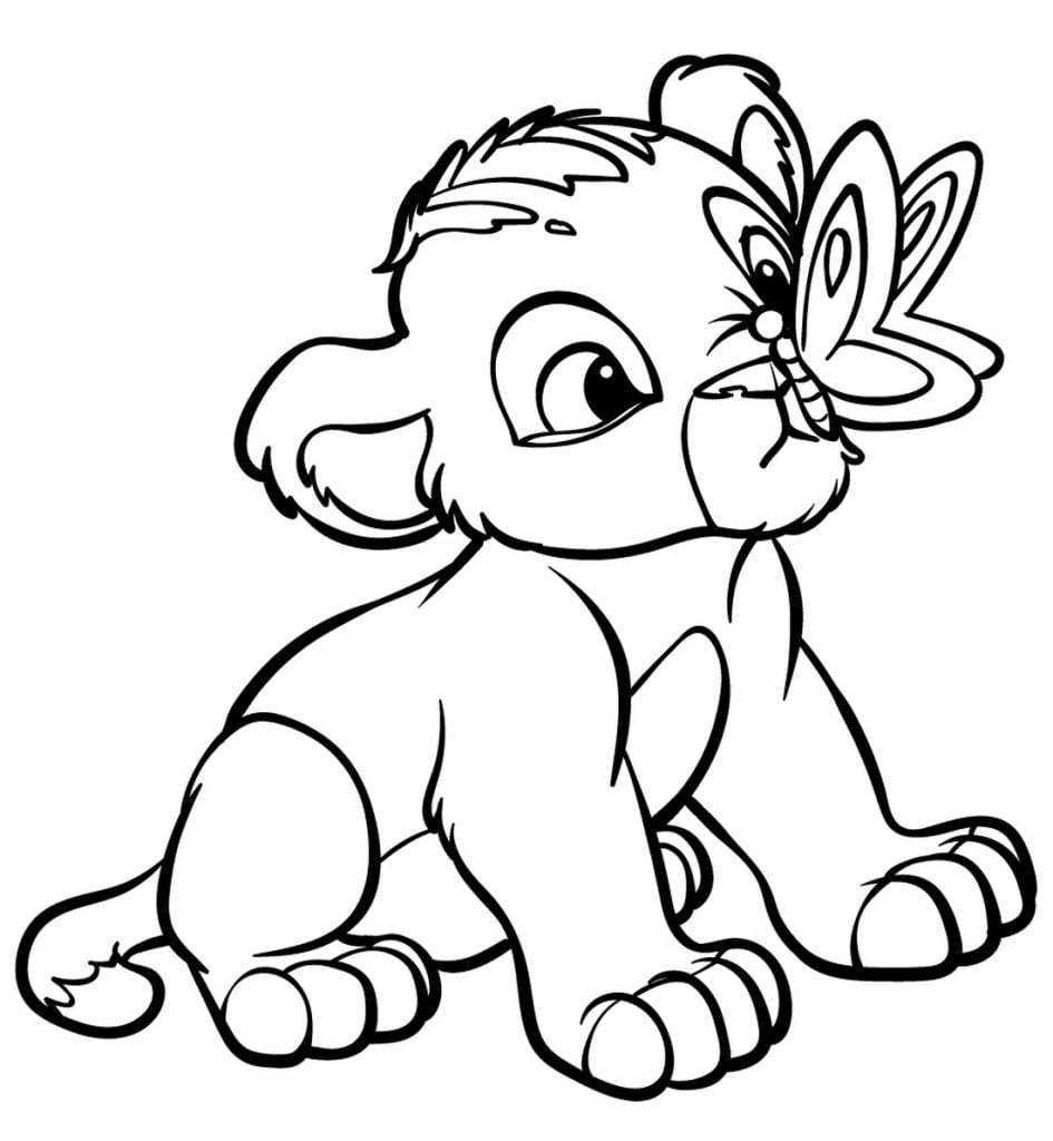 Simba para colorir