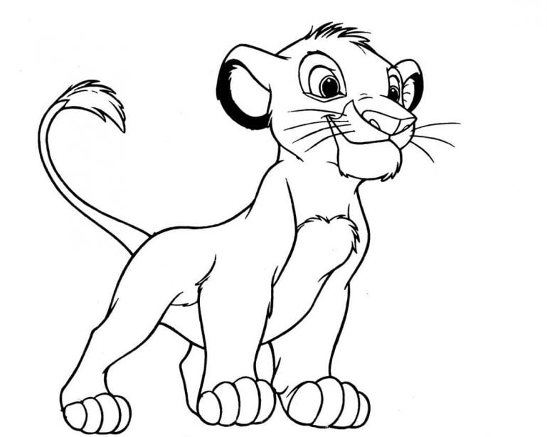 Dibujo de El Rey León para colorear