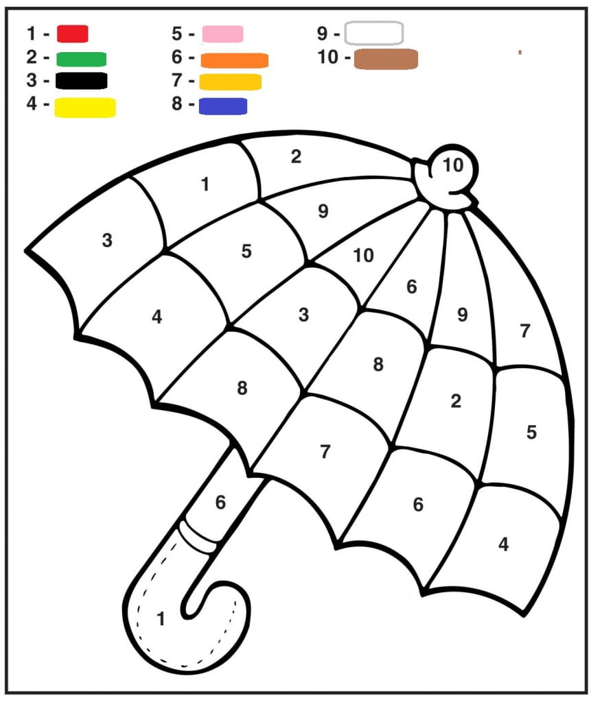 kolorowy parasol