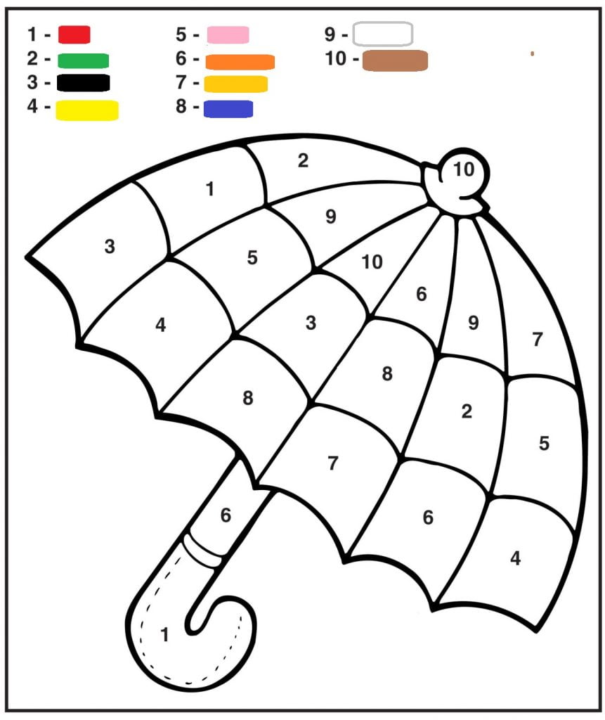 paraguas colorear