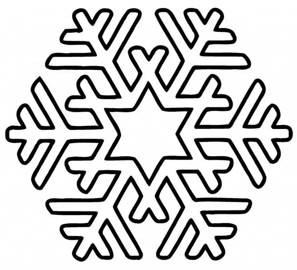 Copo de nieve para colorear