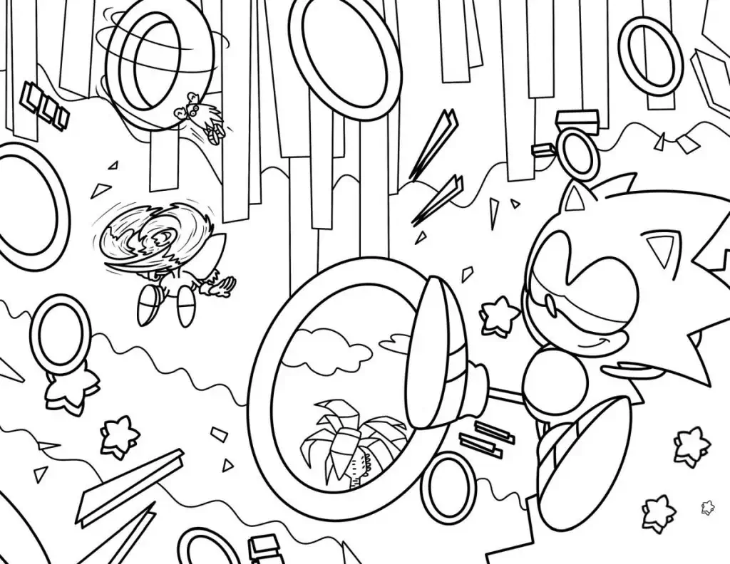 Sonic el erizo juego de colorear