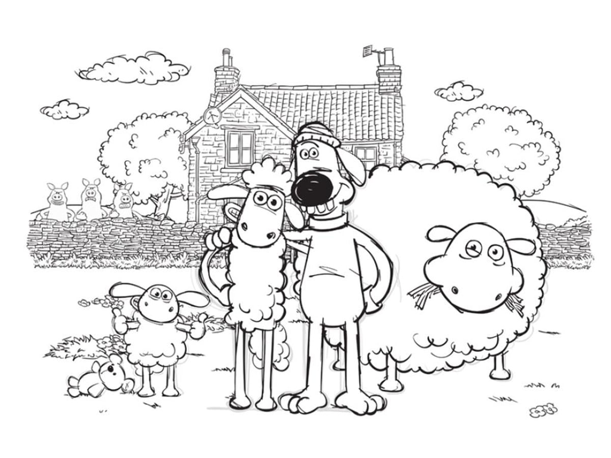 Shaun das schaf Ausmalbilder 🐑 - PEPE.LT