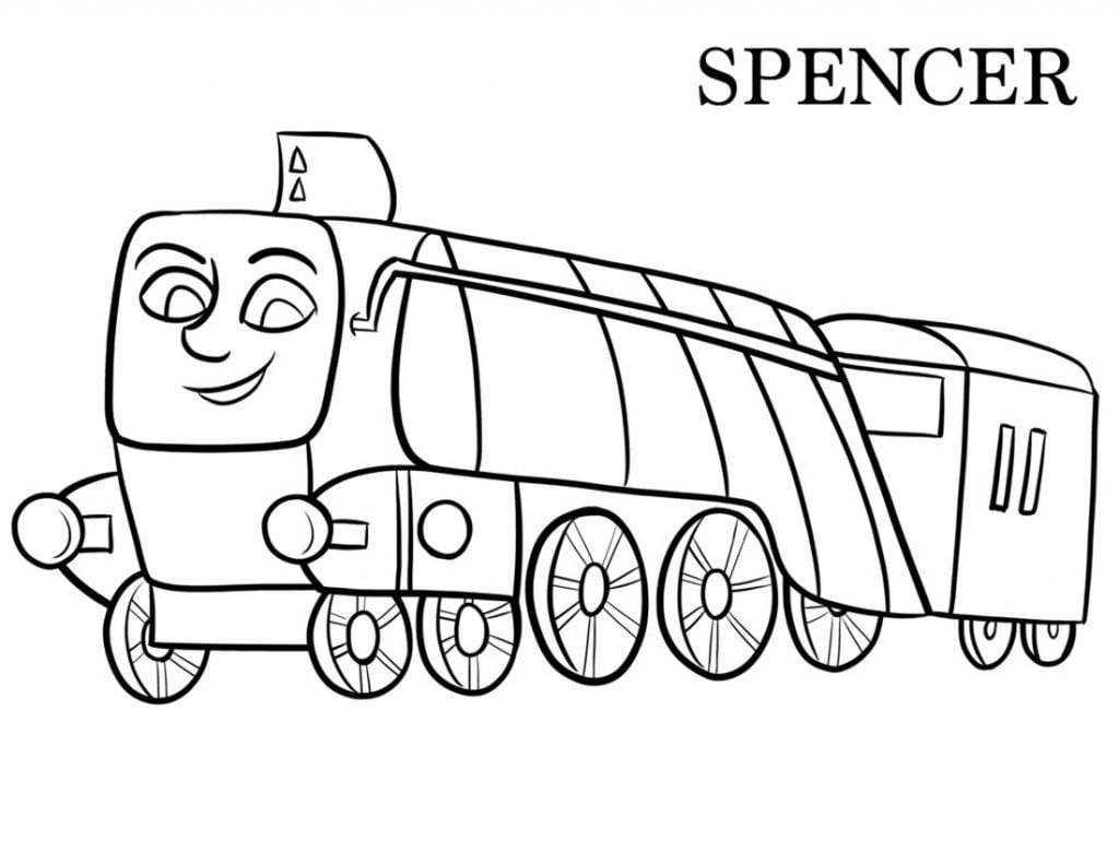 treni Spencer Coloring picha