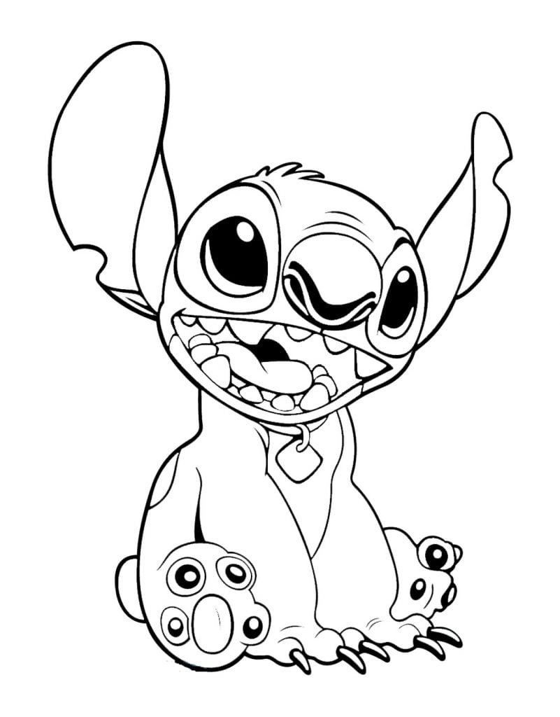 100 Desenhos Para Pintar e Colorir Lilo e Stitch - Folhas A4 Sulfite  Avulsas/Soltas