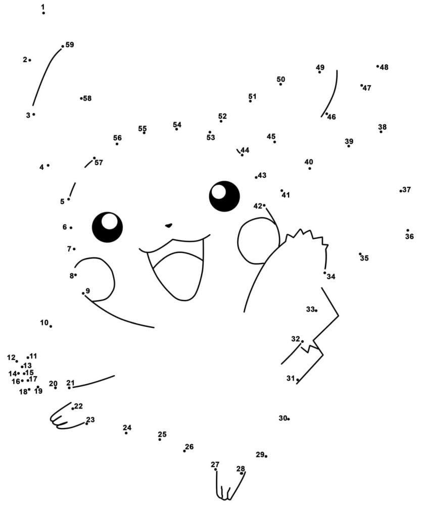 Desen în linie Pikachu