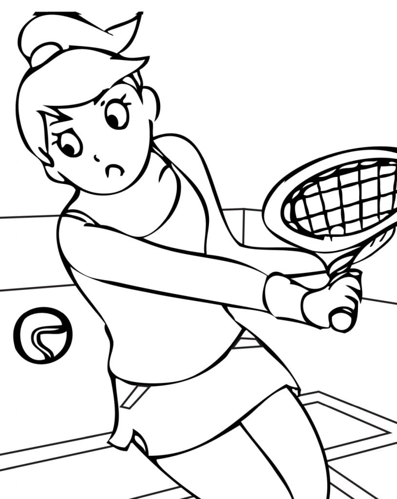 Tennis coloriage