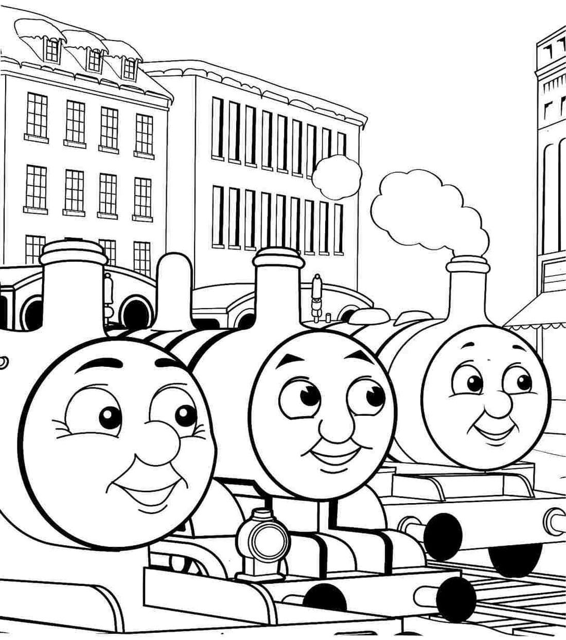 Thomas juna värityskuva 🚂 - PEPE.LT