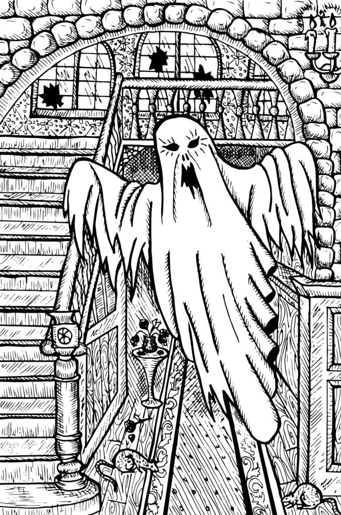 Ghost coloring page