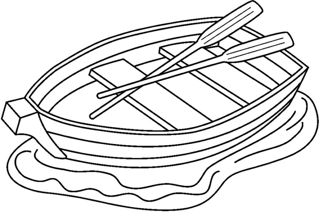 Imagem para colorir de barco