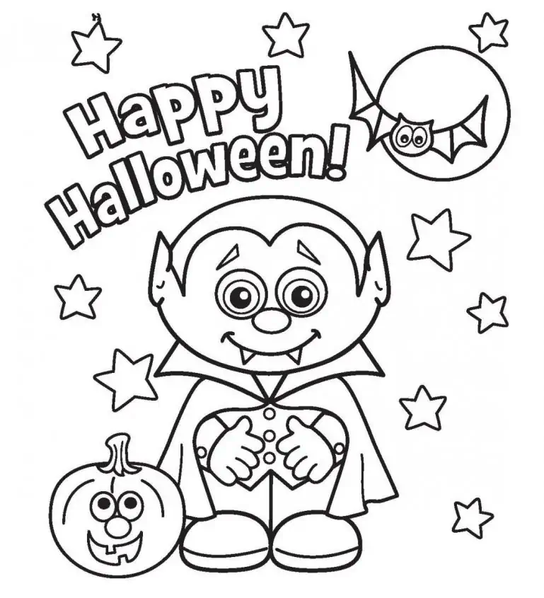 Halloween vampyr farvelægning