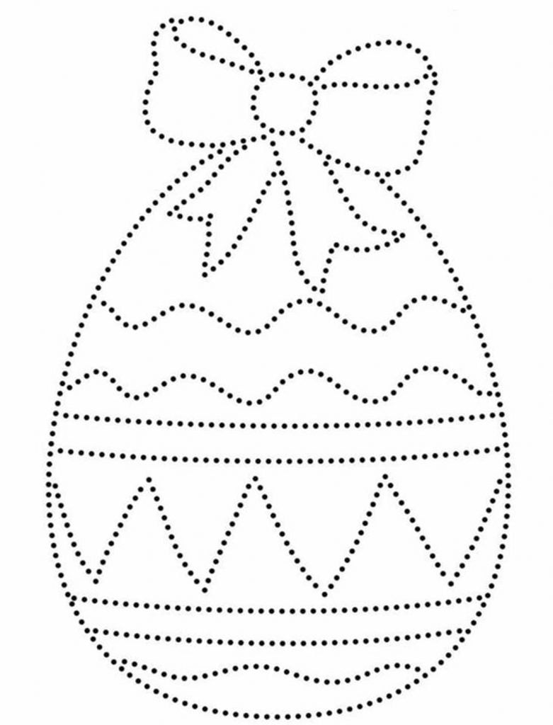 Пасхальне яйце з пунктирними лініями