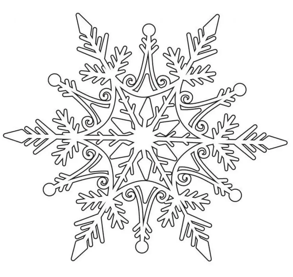 Copo de nieve de invierno para colorear