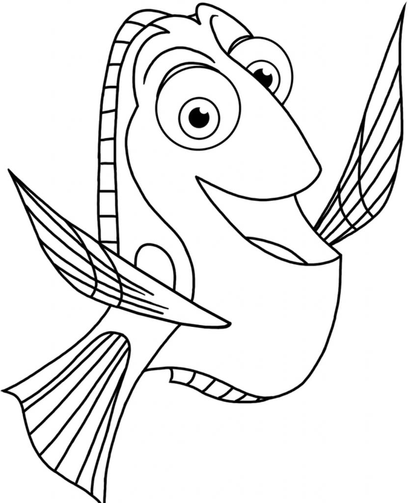 Pez Dory para colorear