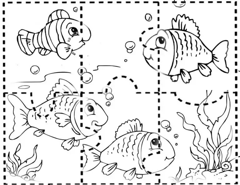 魚を切るパズル