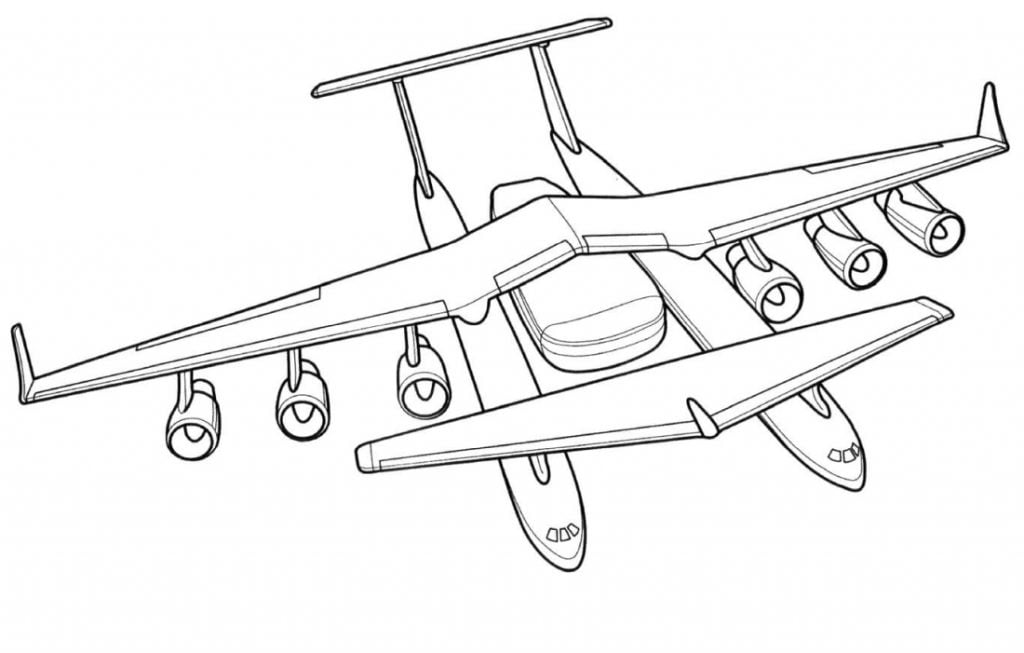 Avion de reconnaissance coloriage