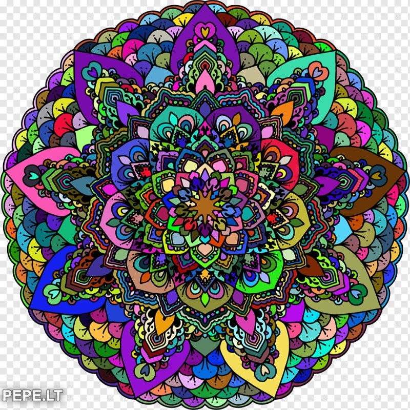 färgad mandala