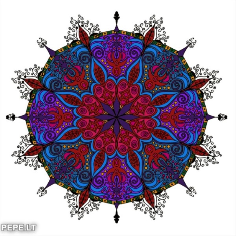 färgad mandala