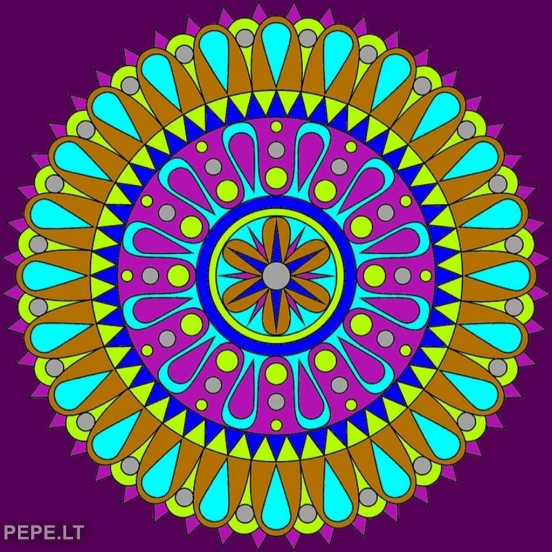 färgad mandala