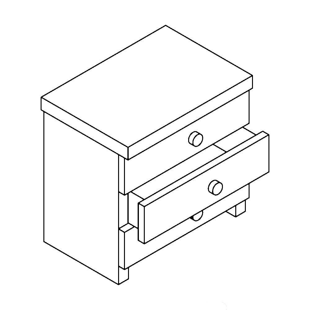 Een klein kastje kleurplaten