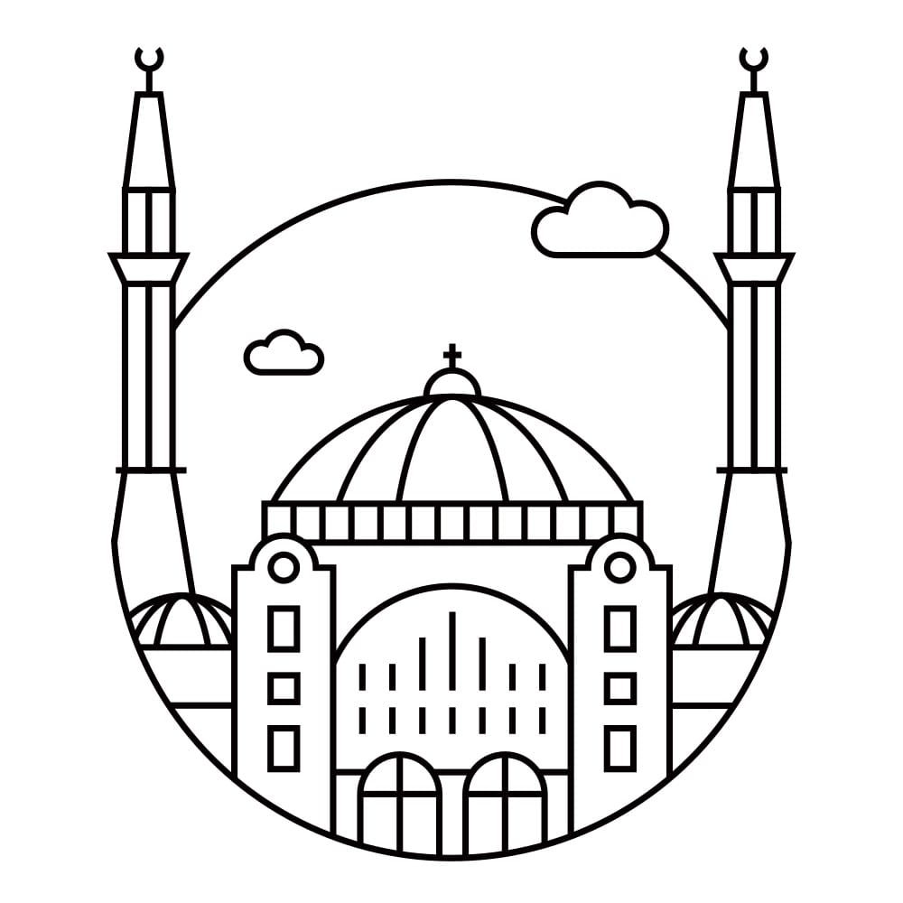 Estambul para colorear