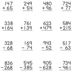 Sammensætning af matematik for femte klasser