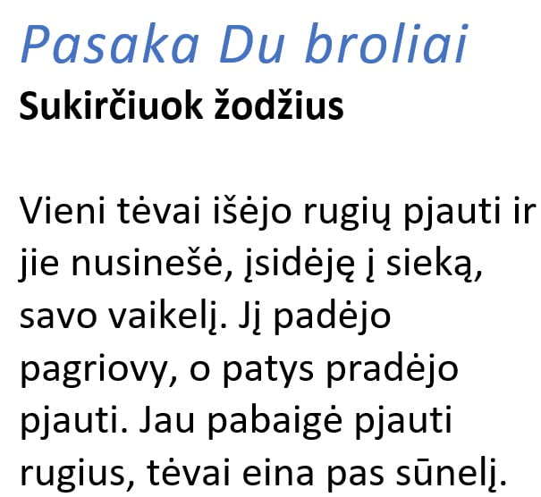 Sukirčiuok žodžius