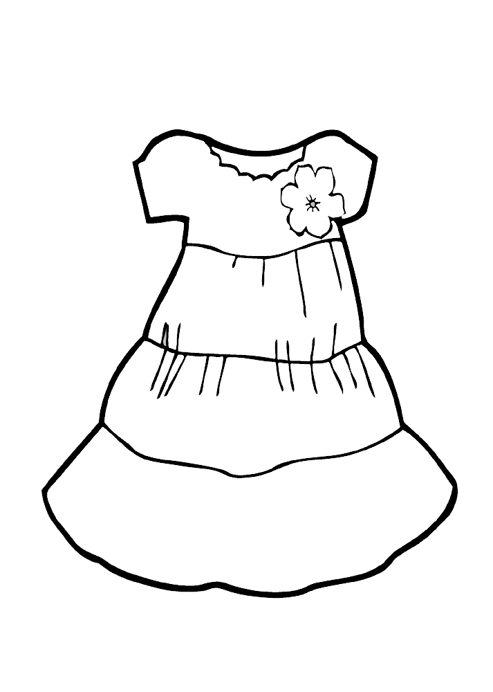 Färbe das Kleid