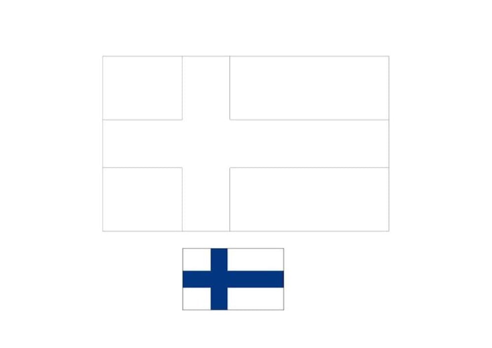 Dibujo de la bandera finlandesa, Finlandia