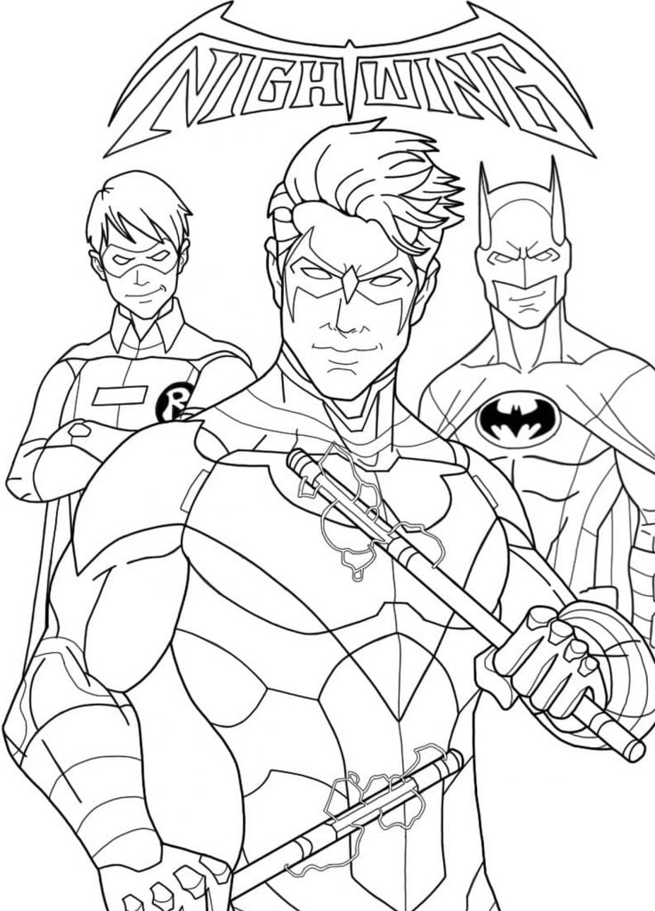 Super-heróis batman, super-homem para colorir