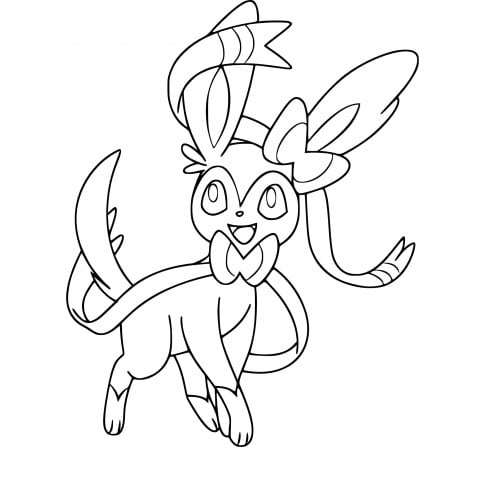 Sylveon para colorear para colorear