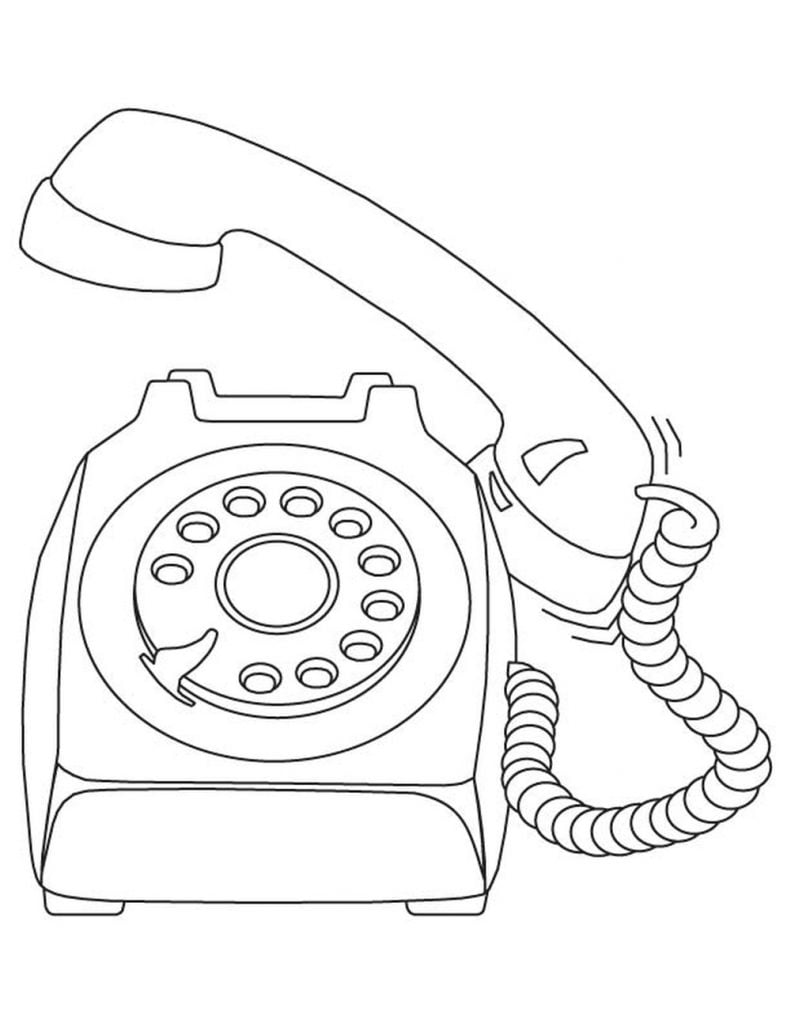 Sovjetisk telefon til farvelægning