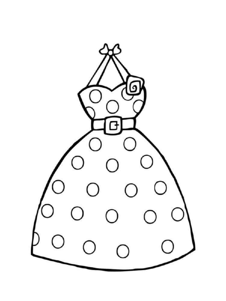 Robe à pois coloriage