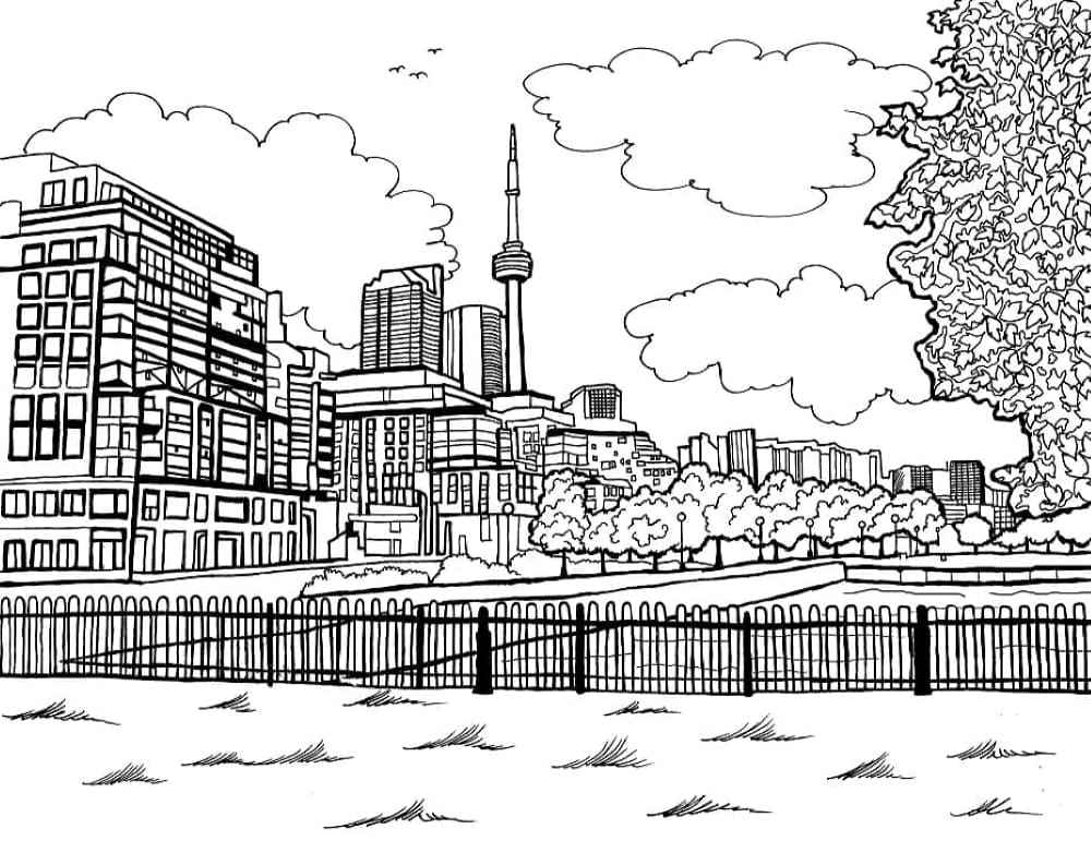 Toronto para colorir