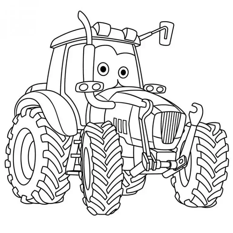 Tracteurs coloriage