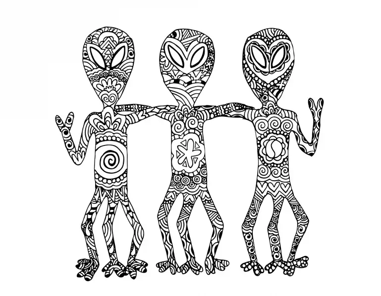 ufonauts aliens farget
