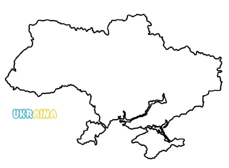 색상에 우크라이나 지도