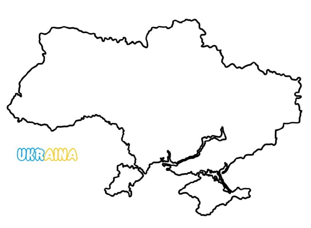 Ukraina žemėlapis spalvinti